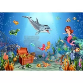 Фотообои Русалочка ЛЮКС 1,94х1,36 м (из 4 листа)