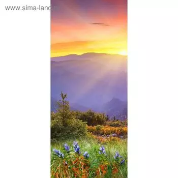 Фотообои "Утро в горах" С-055 (1 полотно), 95x220 см