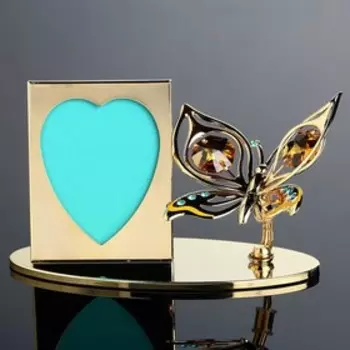 Фоторамка «Бабочка», 4,5×10,5×6,5 см, с кристаллами