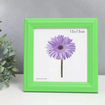 Фоторамка дерево Linda 15х15 см зеленая