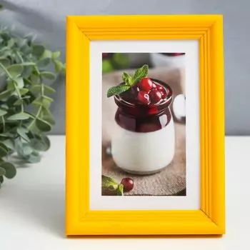 Фоторамка дерево с20 10х15 см, лимонная