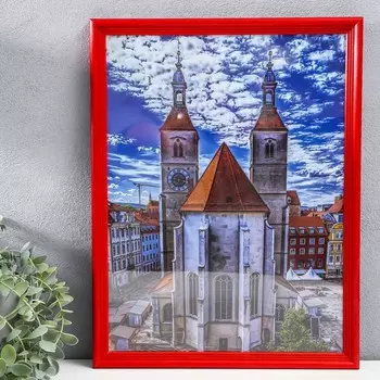 Фоторамка дерево с20 30х40 см, красная