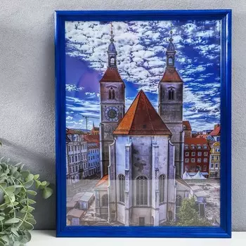 Фоторамка дерево с20 30х40 см, синяя