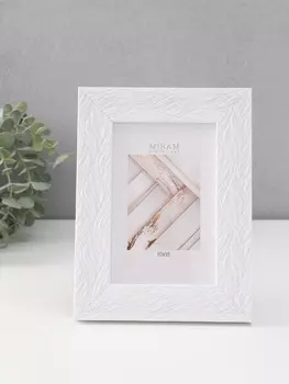 Фоторамка для фото 1015 см «МИРАМ», пластик, белый, волнистый