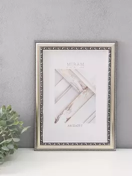 Фоторамка для фото 2129.7 см (A4) «МИРАМ», пластик, серебро
