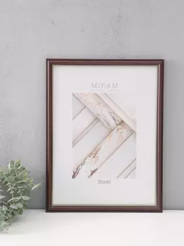 Фоторамка для фото 3040 см «МИРАМ», пластик, коричневый