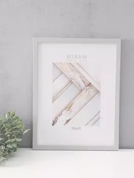 Фоторамка для фото 3040 см «МИРАМ», пластик, св. серый