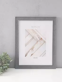 Фоторамка для фото 3040 см «МИРАМ», пластик, т. серый