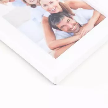 Фоторамка коллаж на 3 фото (10х15 см + сердце), 37х25 см, белый