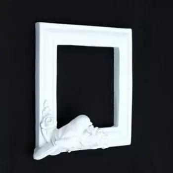 Рамка для фото, панно, картин «Квадратная с птичками», белая