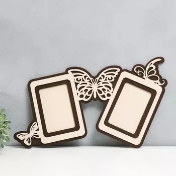 Фоторамка ЛХДФ "Бабочка" на 2 фото 10х15 см