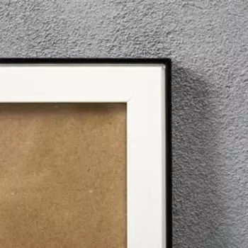 Фоторамка МДФ 45х45 см, белый с чёрным