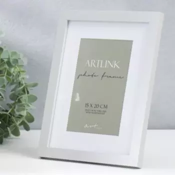 Фоторамка для фото 1520 см Ellis, МДФ, с паспарту, серебро