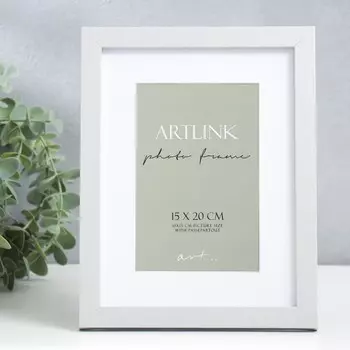 Фоторамка для фото 1520 см Ellis, МДФ, с паспарту, серебро