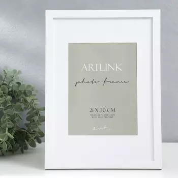 Фоторамка для фото 2130 см Ellis, МДФ, с паспарту, белый