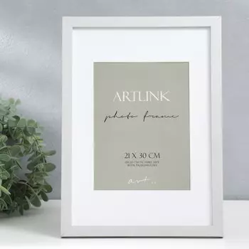 Фоторамка для фото 2130 см Ellis, МДФ, с паспарту, серебро