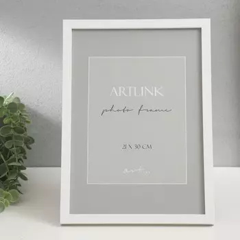 Фоторамка для фото 2130 см Nina, МДФ, белый, (пластиковый экран)