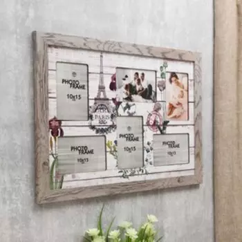 Фоторамка-коллаж на 6 фото 1015 см Paris, МДФ, 5236 см