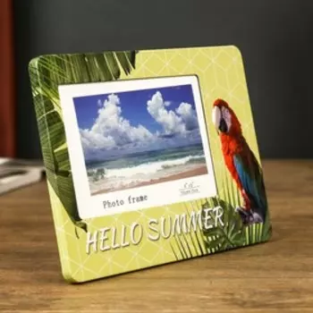 Фоторамка металл 10х15 см "Попугай" 15х21х0,5 см