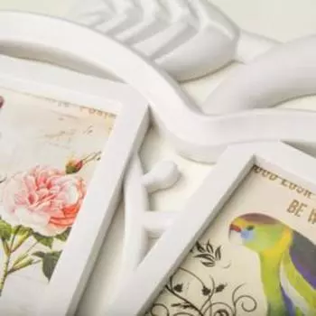 Фоторамка на 2 фото 10х15 см "Яблочко" белая 28,6х8,6х2 см