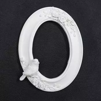 Рамка для фото, панно, картин «Овальная с птичками», белая