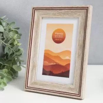 Фоторамка пластик 10х15 см "Офис" белый дуб