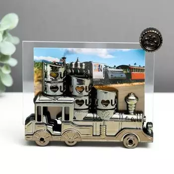 Фоторамка пластик 10х15 см "Паровоз" 14,5х4,5х13 см