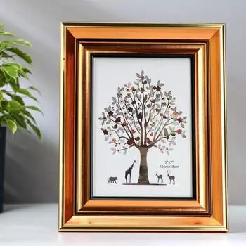 Фоторамка пластик 13х18 см "Медь с чёрными полосами" 24,7х19,6х2 см