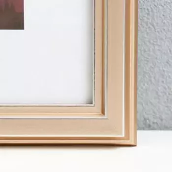 Фоторамка пластик 21х30 "Берген" белое золото