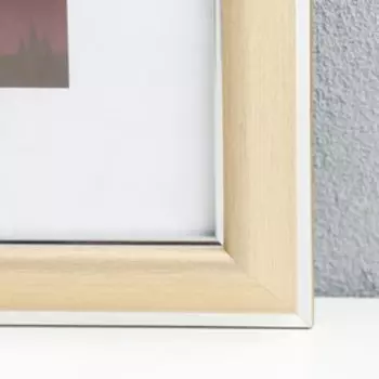 Фоторамка пластик 21х30 "Мираж" белое золото