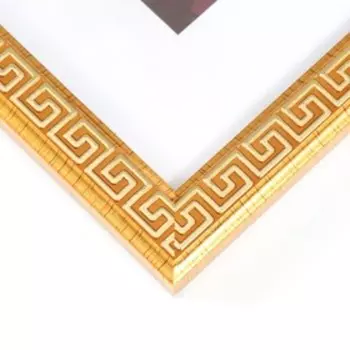 Фоторамка пластик 21х30 см "Меандр" золото