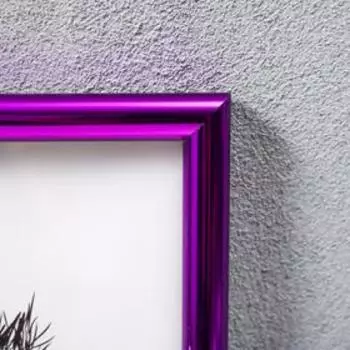 Фоторамка пластик 21х30 см, ярко-фолетовый (пластиковый экран)