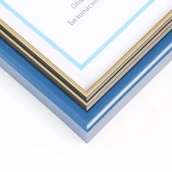 Фоторамка пластик 21х30 см, (стекло), синий