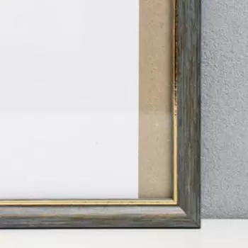 Фоторамка пластик 35х35 см, фиолетовый с золотом (пластиковый экран)