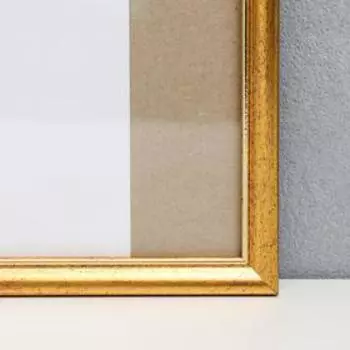 Фоторамка пластик 40х40 см, состаренное золото (пластиковый экран)