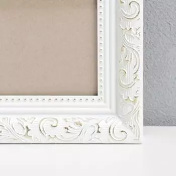 Фоторамка пластик 40х60 см, золото с белым (пластиковый экран)