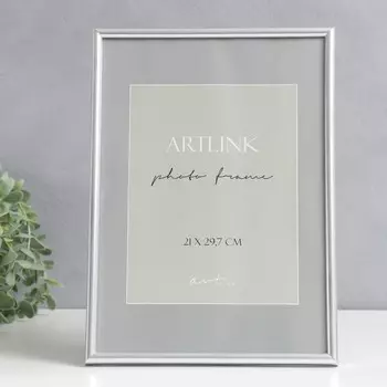 Фоторамка для фото 2129.7 см, (A4) Decoline, пластик, серебро