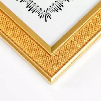 Фоторамка пластик формат А4 "Иллюзия" золото 32,4х23,5 см