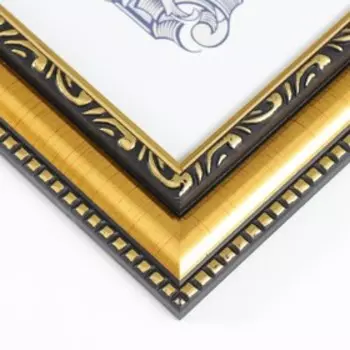 Фоторамка пластик формат А4 "Шейх" золото 34х25 см