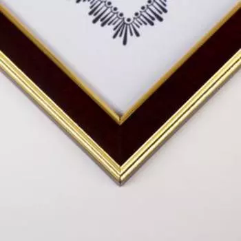Фоторамка пластик формат А4 "Шоколад с золотой двойной рамкой" 32,2х23,5 см