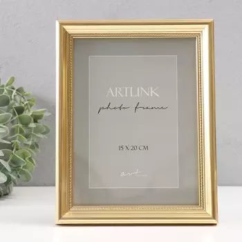 Фоторамка пластик "Gala" 15х20 см, золото (пластиковый экран)