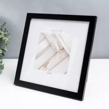 Фоторамка для фото 1521 см «МИРАМ», пластик, чёрный, (пластиковый экран)