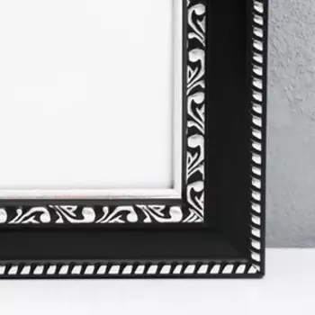 Фоторамка для фото 5070 см «МИРАМ», пластик, чёрный, (пластиковый экран)