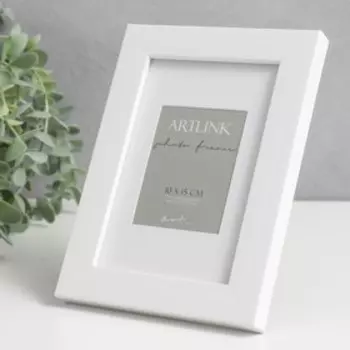 Фоторамка для фото 1015 см, Gloria с паспарту, пластик, белый