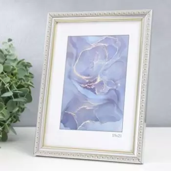 Фоторамка пластик "Камея" 15х21 см, серебро