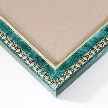 Фоторамка пластик "Камея" 30х30 см, малахит