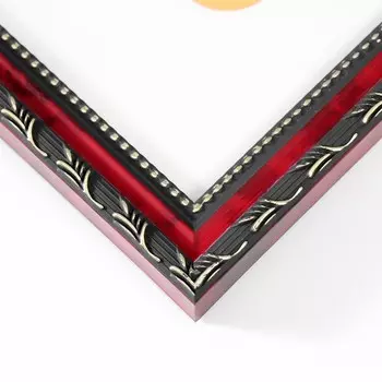 Фоторамка пластик "Камышок" 30х40 см, красный мрамор