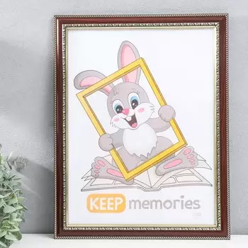 Фоторамка пластик "Майолика" 30х40 см, бордо