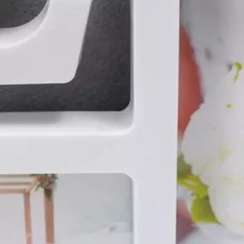 Фоторамка пластик на 10 фото HOME, белая, 10х15 см, 13х18 см (37х73 см)