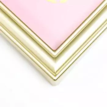 Фоторамка пластик на 3 фото 10х15 см "Два слона" золото 22х43х2 см